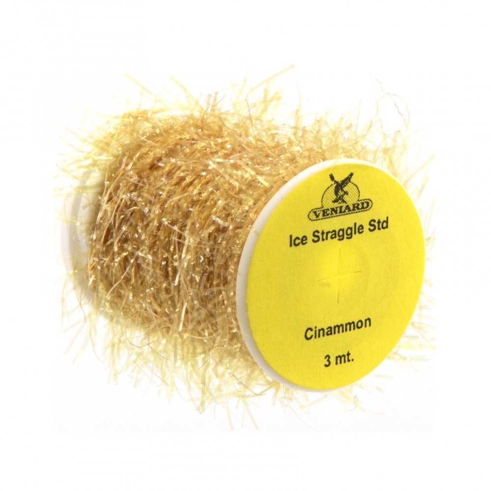Veniard Ice Straggle Chenille Standard (3M) Cinnamon Fly Tying Materials (Product Length 3.28 Yds / 3m)